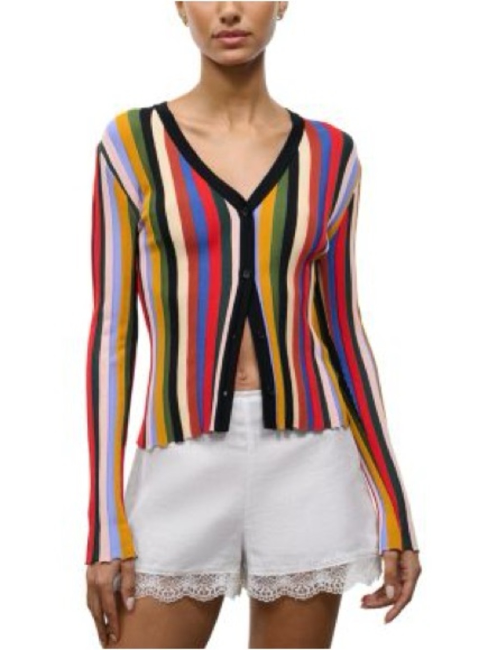 Staud Ezra Striped Cardigan